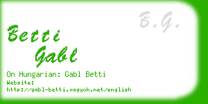 betti gabl business card